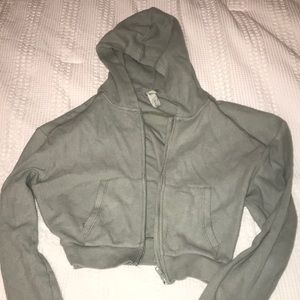 SKIMS waffle hoodie mineral mint green thermal cropped